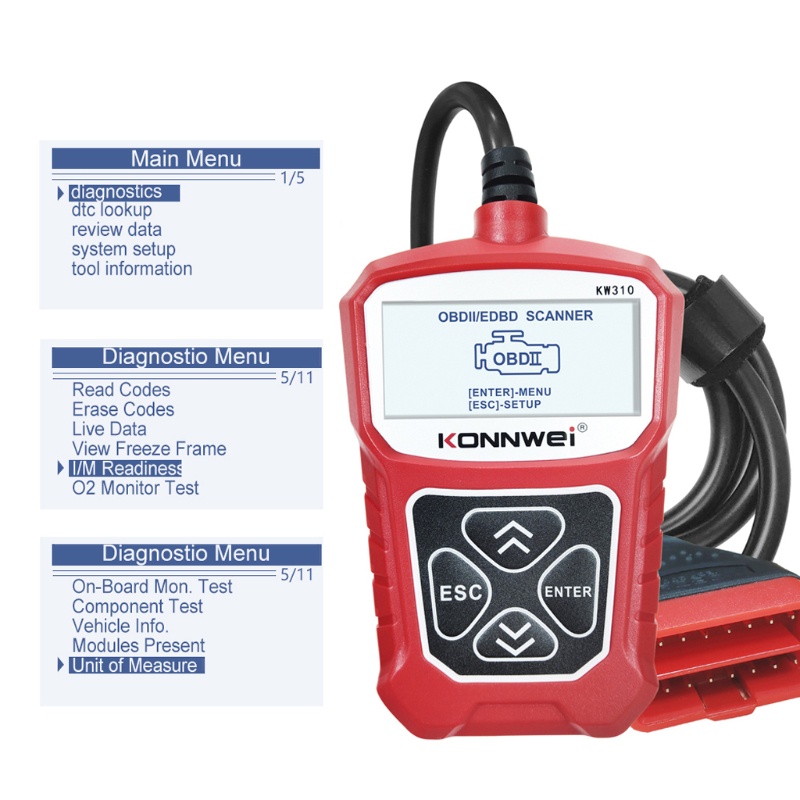 Thiết Bị Quét Chẩn Đoán Lỗi Động Cơ Xe Hơi KW310 OBD2