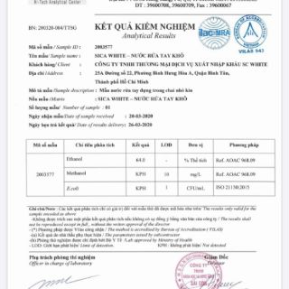 NƯỚC RỬA TAY KHÔ SICA