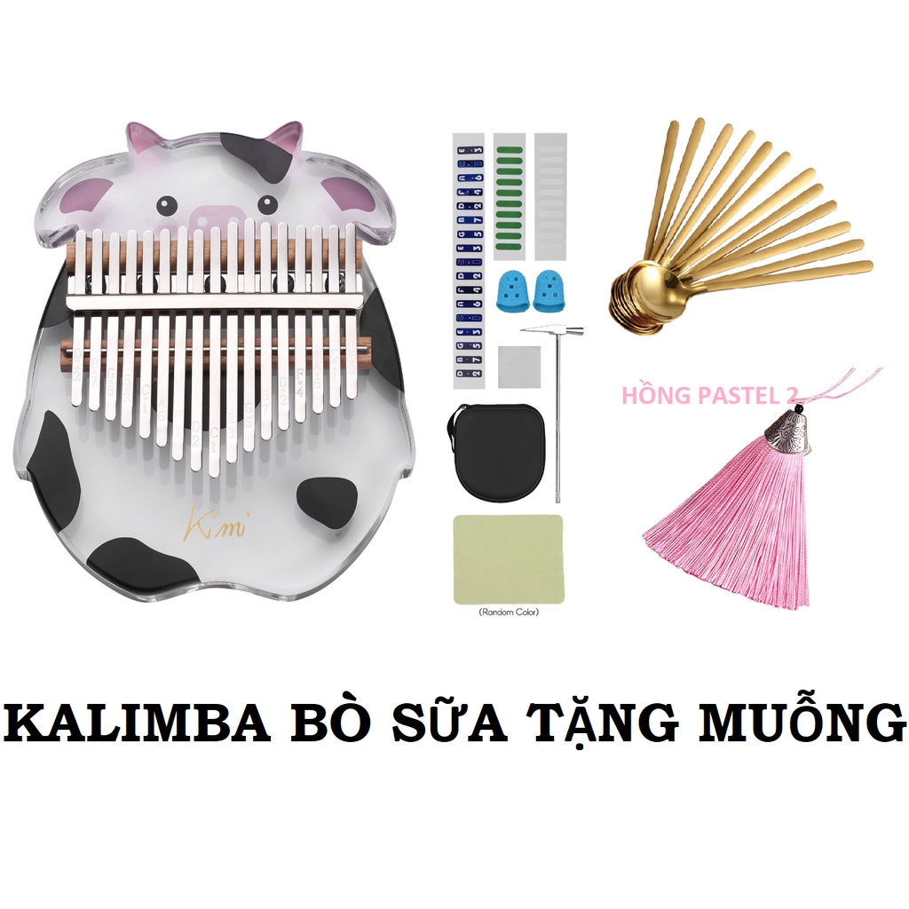 [Phiên bản giới hạn] Đàn kalimba 17 phím BÒ SỮA LT-M17 Tặng bộ 12 muỗng inox uống cafe cho Bố