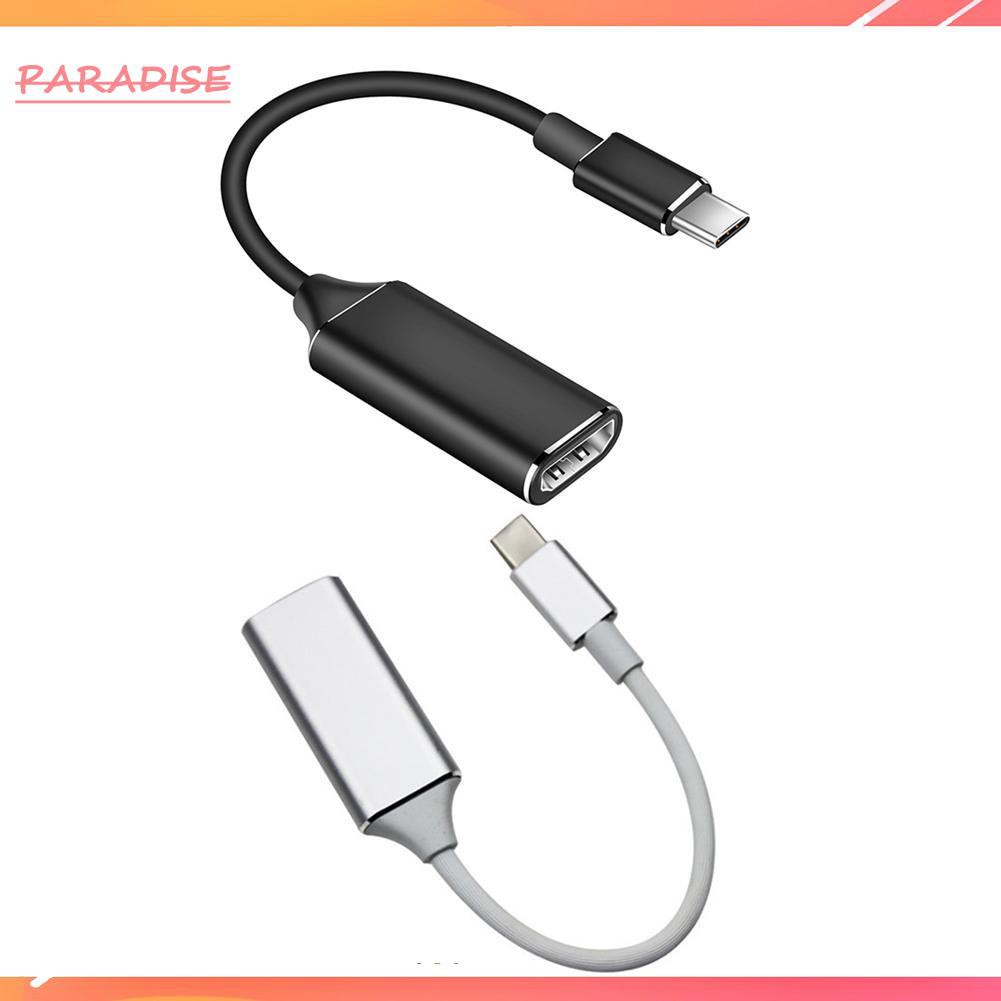 Paradise1 Type-C to HDMI-compatible Adapter Aluminum Alloy 4K 2K 30Hz HD HDMI-compatible Screen Converter