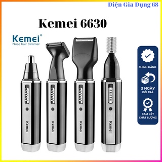 Máy cạo râu đa năng Kemei 6630 cao cấp, máy cạo râu 4 chức năng tỉa lông mày, lông mũi, cắt tóc.