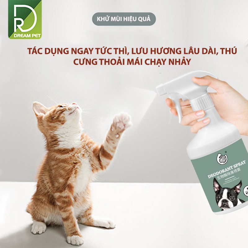 XỊT KHỬ MÙI HÔI CHÓ MÈO - KHỬ MÙI NƯỚC TIỂU THÚ CƯNG CAO CẤP HAIR BALL STAR DreamPet