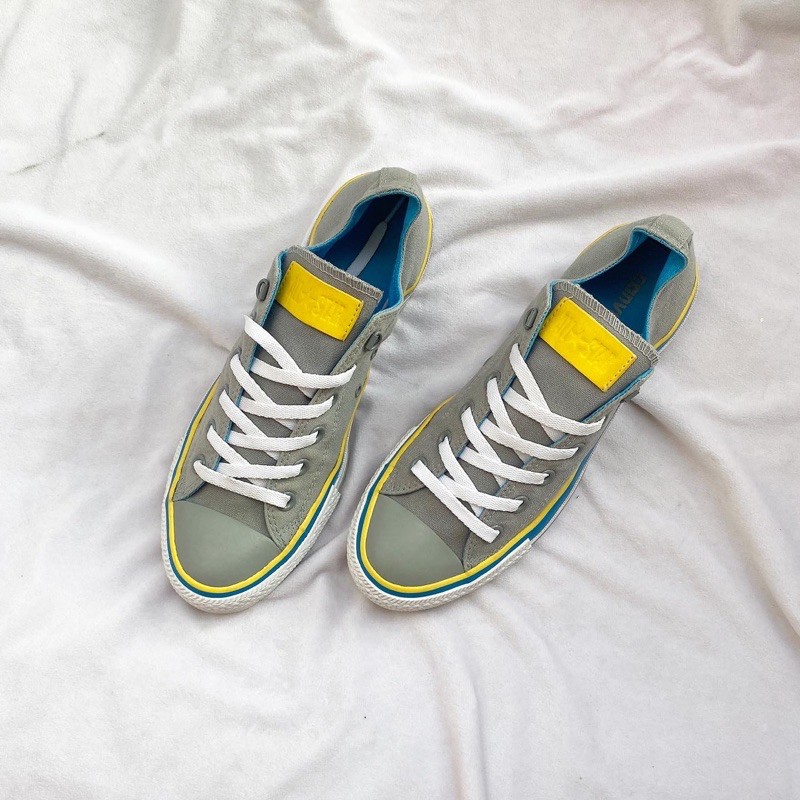 Giày Converse Xám viền Vàng Xanh Real2hand