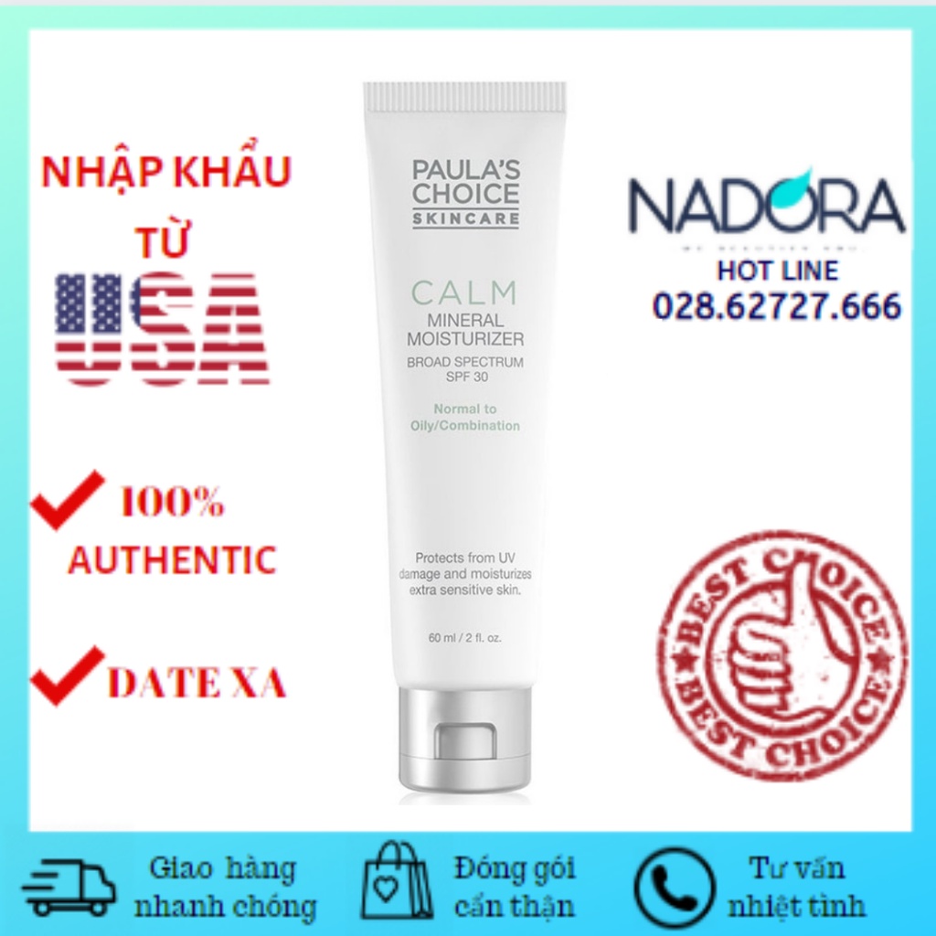 PAULA’S CHOICE CALM Redness Relief SPF 30 Moisturizer - Kem dưỡng ngày cho da dầu, nhạy cảm