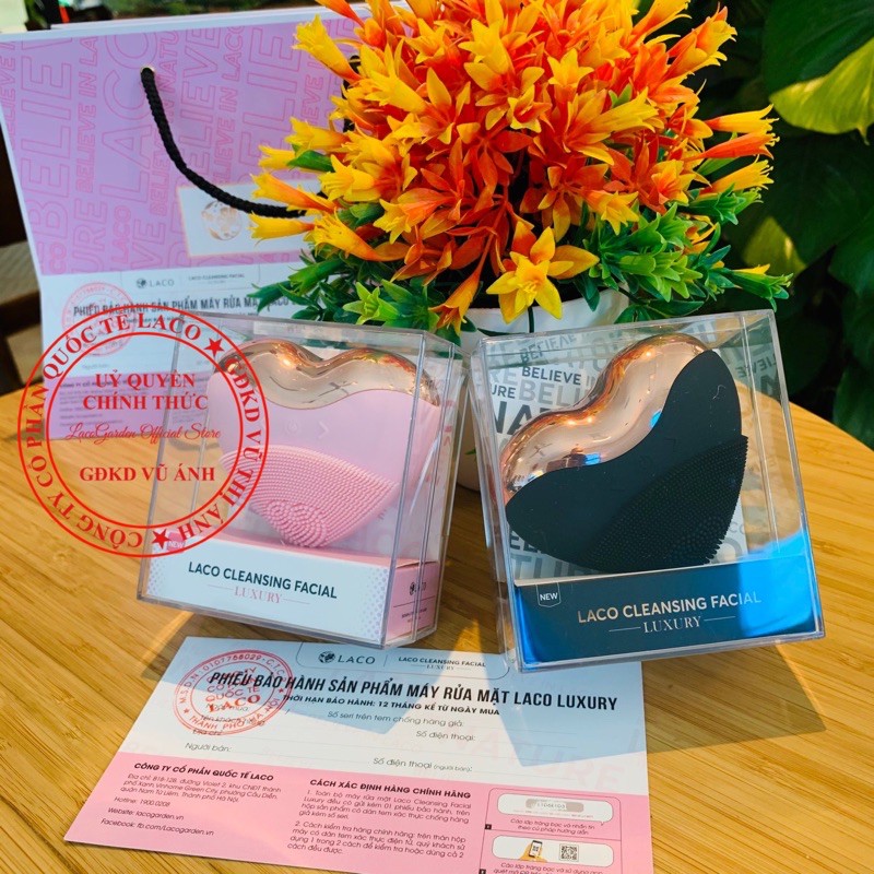 Máy rửa mặt LACO LUXURY chính hãng tích hợp 4 chức năng với đầu lông cọ kháng khuẩn siêu mềm Mua 1 Tặng 2 | BigBuy360 - bigbuy360.vn