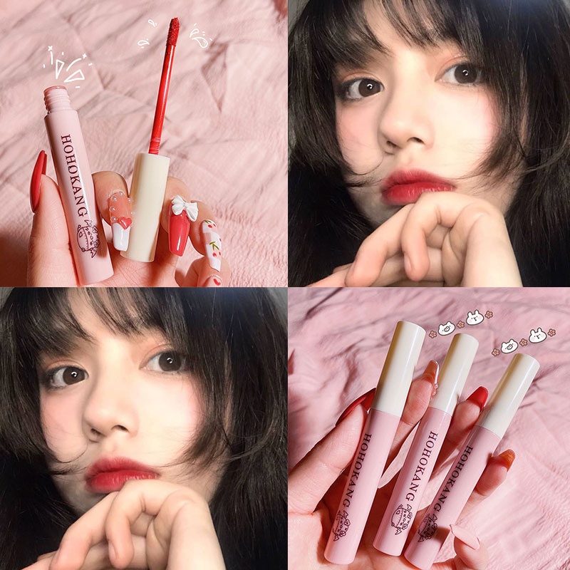 Son Môi Nhung Lì Kháng Nước Thiết Kế Vỏ Hình Chú Heo Dễ Thương