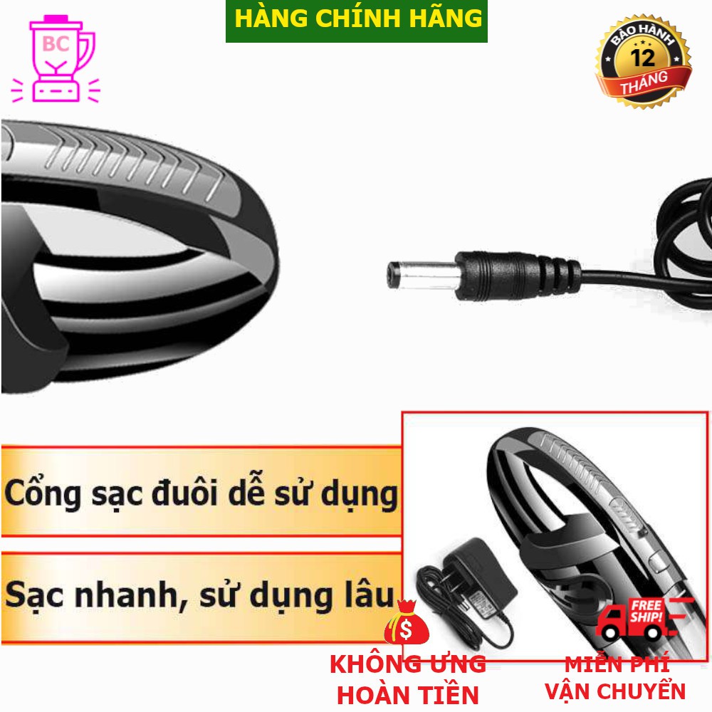 [FREESHIP❤️] Máy Hút Bụi Cho Ô Tô, Thảm, Đệm Giường, Sạc Pin Cầm Tay Công Suất Lớn