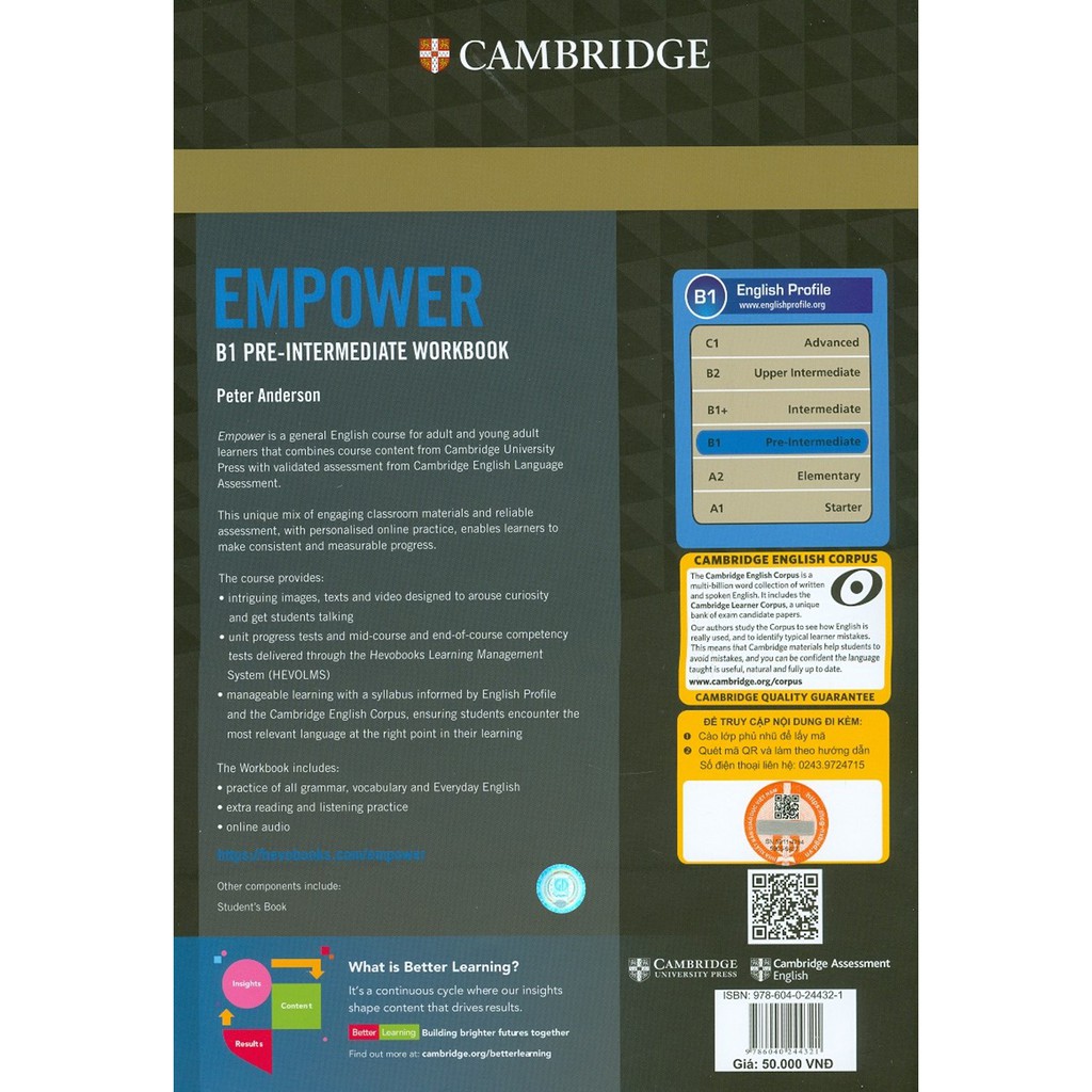 Sách - Empower Pre-Intermediate Workbook With Online Access - B1