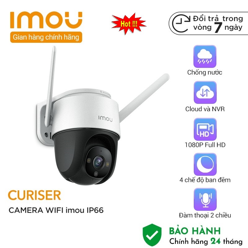 Camera ngoài trời IMOU PTZ IPC-S22FP 2.0mpx (Quay 360 độ + Ghi Hình Màu Ban Đêm)