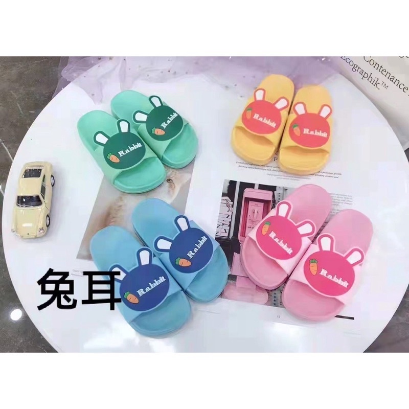 Dép lê trẻ em, dép quai ngang cho bé trai và bé gái hình Thỏ Rabbit cà rốt cho bé tư 3 -8 tuổi