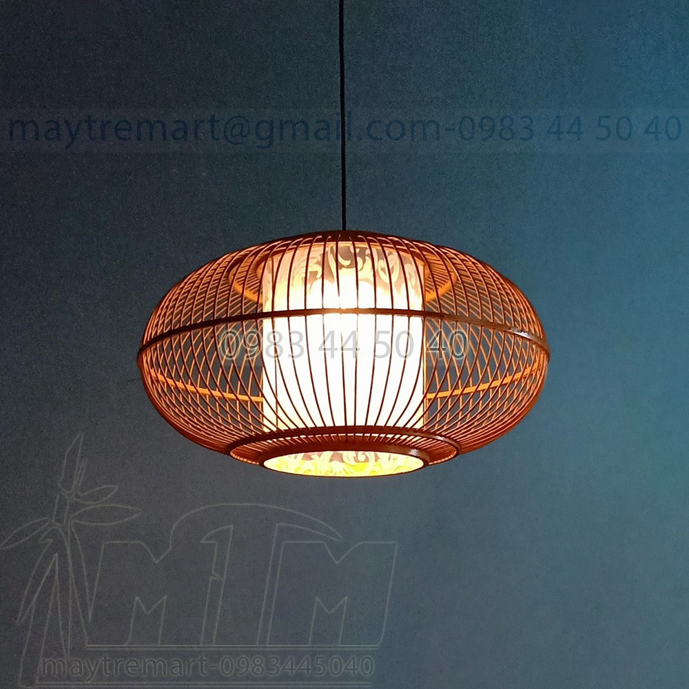 Đèn tre trang trí cầu tăm d40