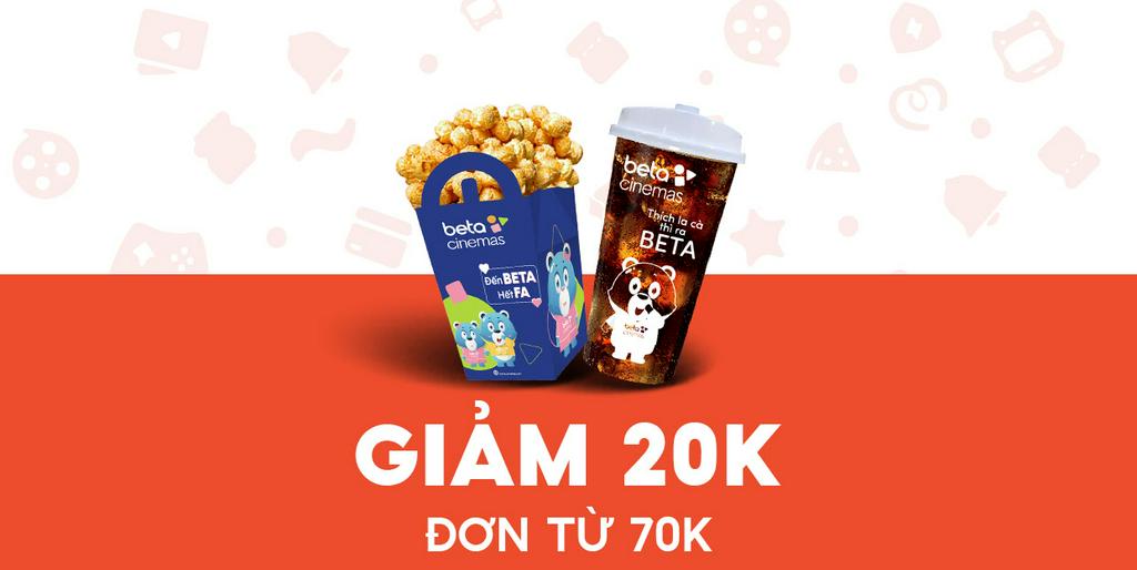 - Beta Cinemas - Giảm 20K cho Beta Combo (1 bắp + 1 nước)