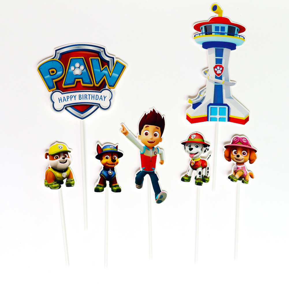Đồ Trang Trí Bánh Kem Hình Paw Patrol Xinh Xắn