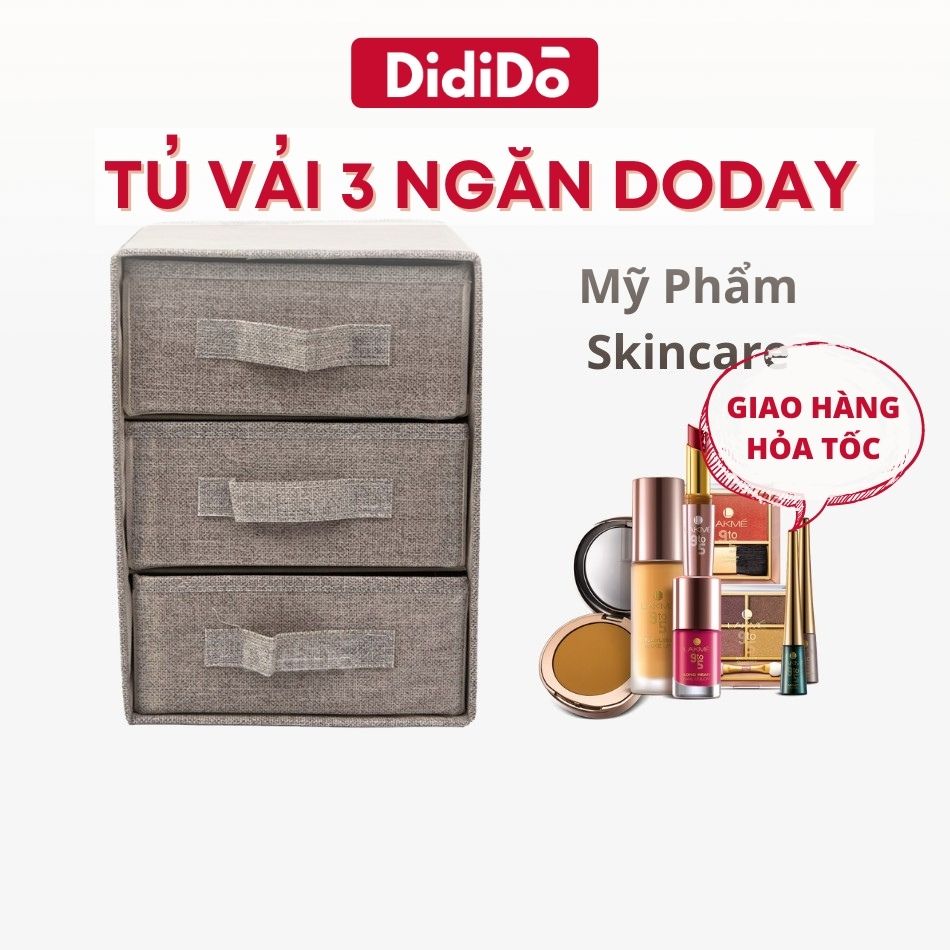 Tủ vải mini 3 ngăn Doday Hàn Quốc