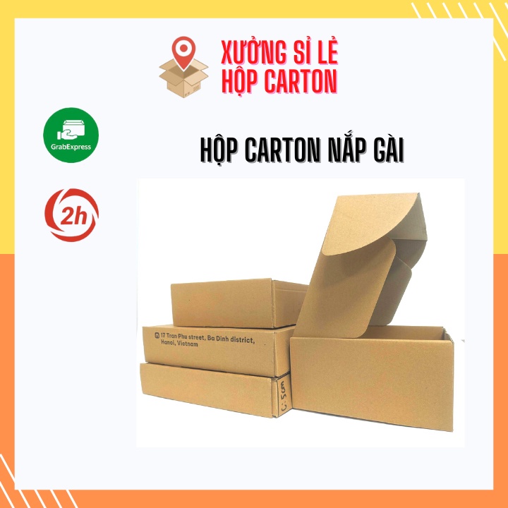 Hộp carton nắp gài SILECARTON combo 20 hộp giấy carton nắp gài đóng hàng SL00