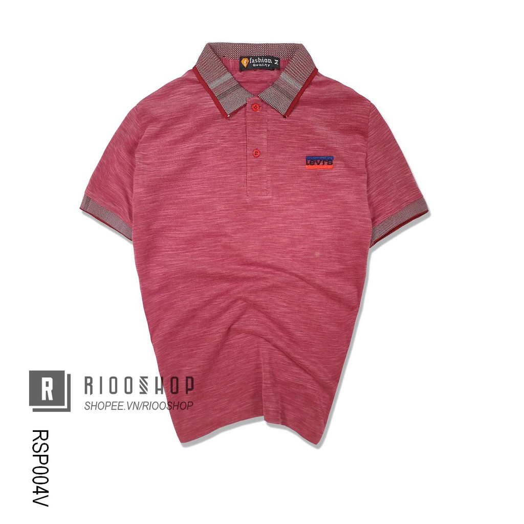 Áo polo nam body, áo thun nam có cổ tay ngắn form body vải xước hàng cao cấp trẻ trung LEV RSP004V Riooshop | BigBuy360 - bigbuy360.vn