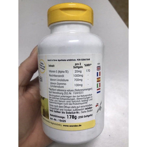 VIÊN  UỐNG HOA ANH THẢO Warnke 250v nội địa Đức