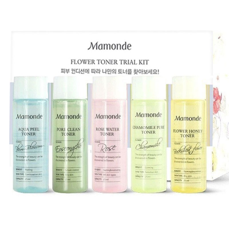 Nước Hoa Hồng Mamonde Flower Toner Trial Kit (5 items)