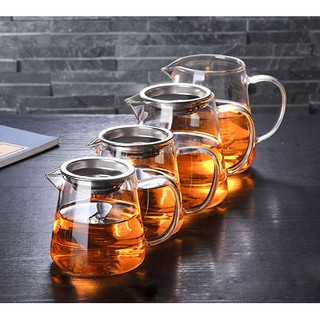 Bình Lọc Trà Thủy Tinh Tròn Chịu Nhiệt, Đựng Nước, Đun Nước ( 950ML - 750ML - 550ML )