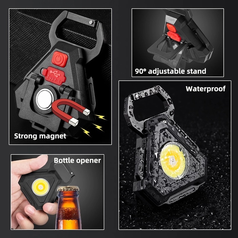 Đèn LED COB Mini Cầm Tay Từ Tính Tiện Dụng Cho Hoạt Động Cắm Trại Ngoài Trời