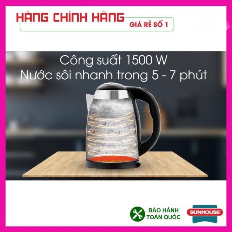 Ấm siêu tốc 1.8L Sunhouse HTD1081 Hàng Chính Hãng