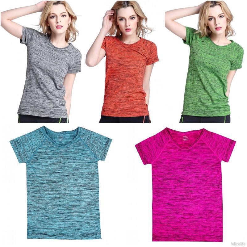 Áo thun thể thao mau khô và thoáng hơi thời trang cho nữ