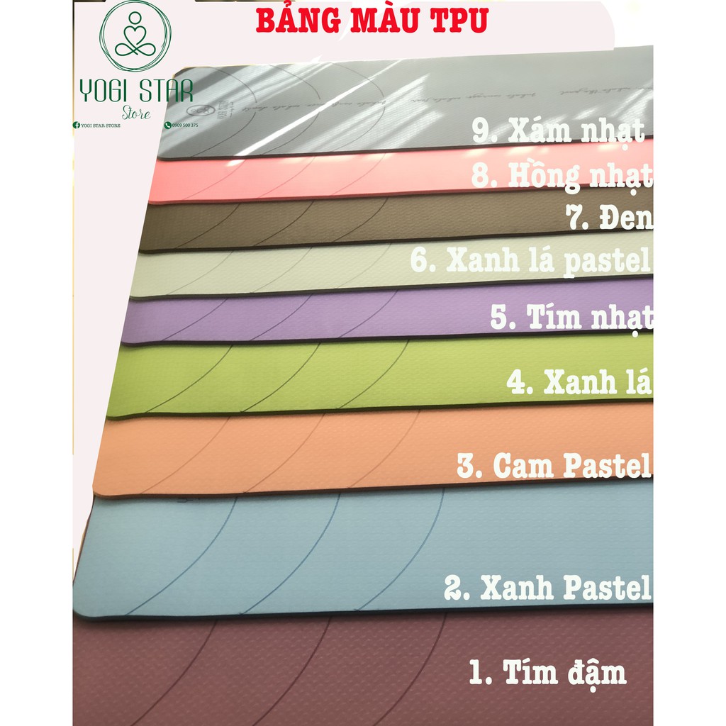 (SIÊU RẺ) THẢM TẬP YOGA CHỐNG TRƯỢT 100% PU CAO SU - TPE - NÚT CHAI