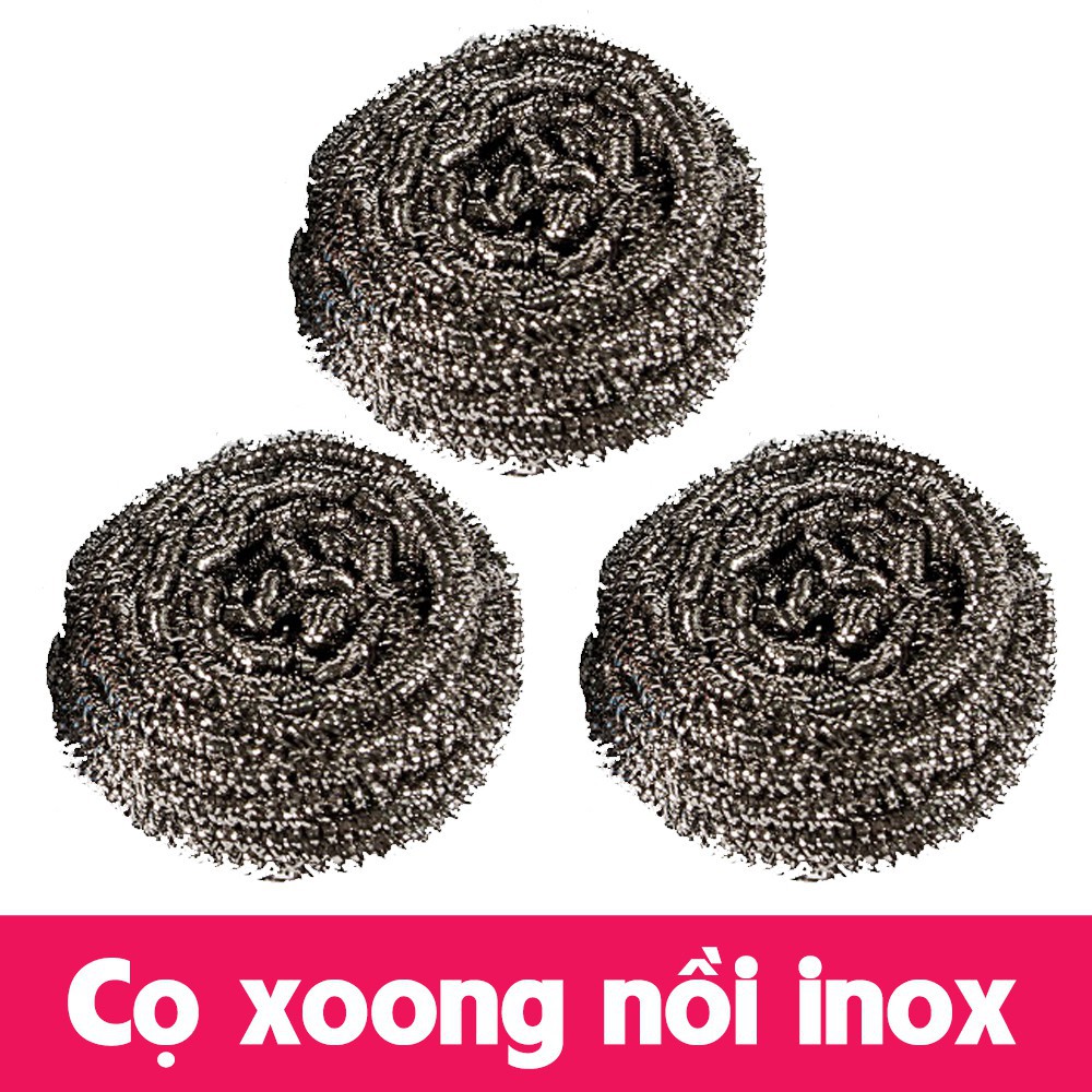 SÉT 3 MIẾNG CỌ XOONG KHÔNG RỈ