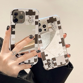 Ốp Lưng Gương Iphone/Samsung/Oppo/vivo/xiaomi Chống Sốc Gấu nổi