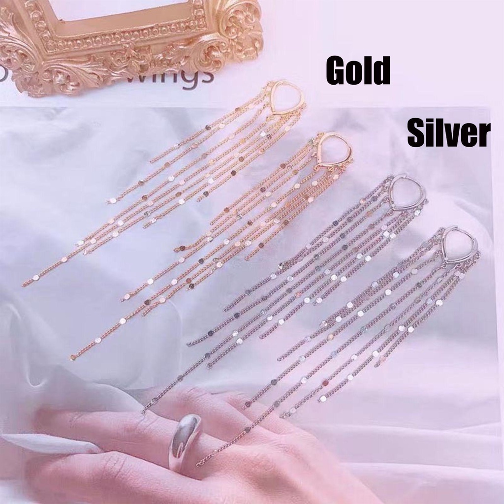 ESPO Hoa Tai Dáng Dài Mặt Hình Trái Tim Thiết Kế Thanh Lịch