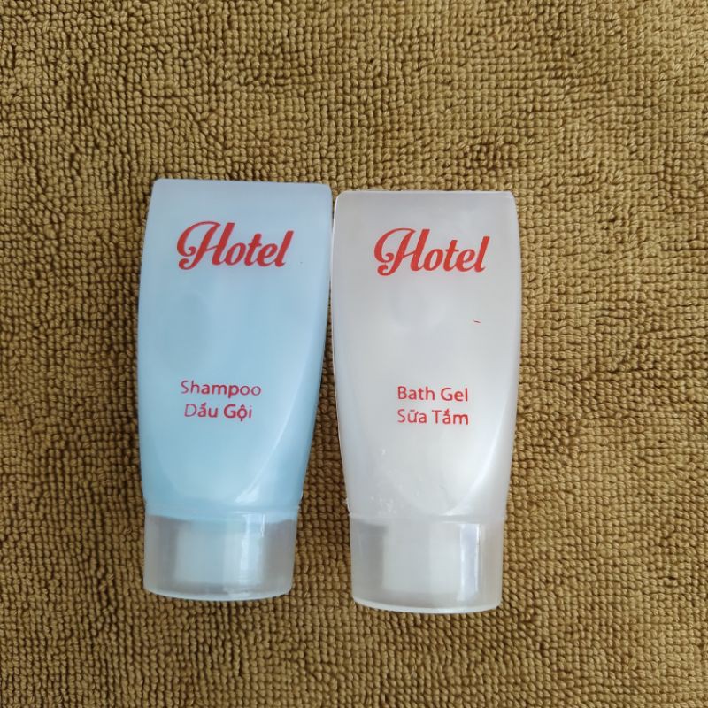 Dầu gội đầu khách sạn, sữa tắm trắng da nhà nghỉ chai nhỏ 30ml