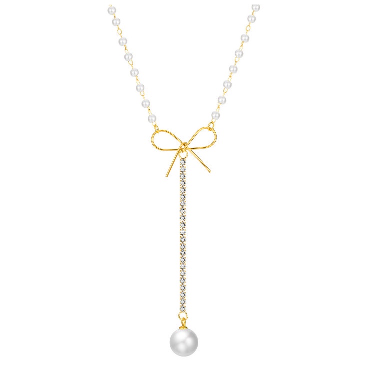 Dây Chuyền Nơ Kiểu Chữ Y Titan Ko Han Rỉ TT 3921