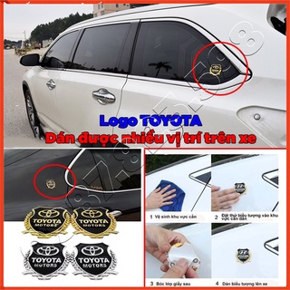 Cặp logo bông lúa toyota dán xe sẵn keo 3m chống nước tuyệt đối