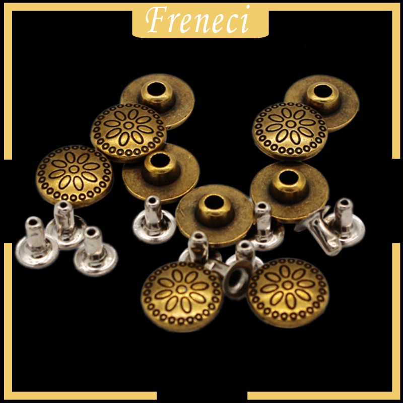 Set 10 đinh tán vòm colcolo 11mm làm đồ da/ giày dép chuyên dụng