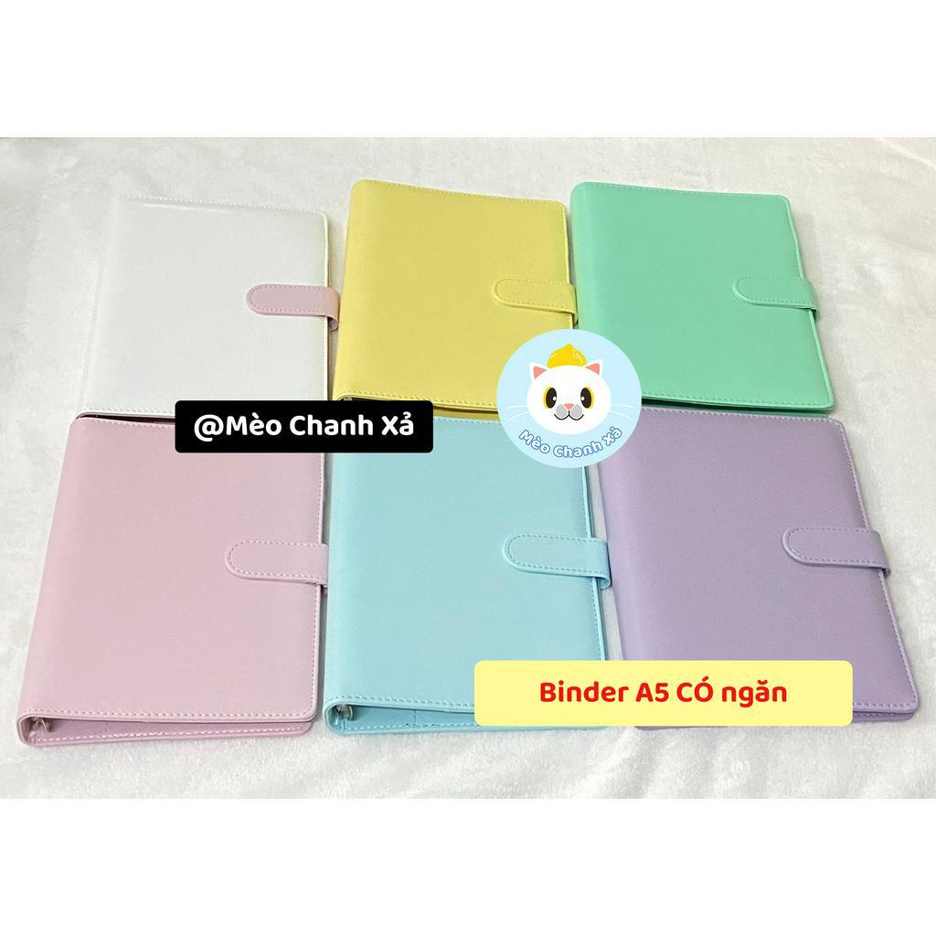 Binder da A5 kích thước 18 x 24cm 6 CÒNG CAO KÈM SHEET 4Ô ĐỰNG CARD ALB/POLA, TCG POKEMON/YUGIOH, POSTCARD,...