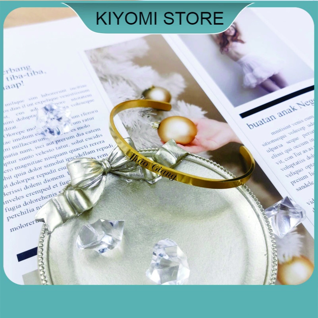 Vòng Tay Nam Nữ Cá Tính Khắc Tên Theo Yêu Cầu Thép Không Rỉ Bảo Hành Trọn Đời KIYOMI STORE