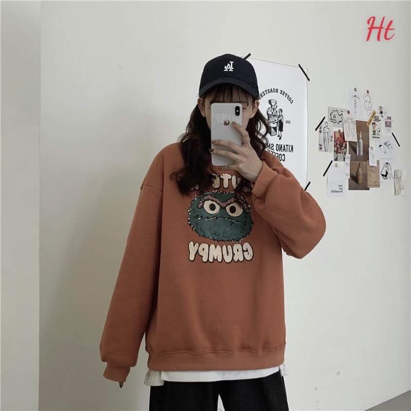 Áo swearter thú cute mặt xanh H2A