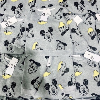 Bộ nỉ mickey xám cho bé