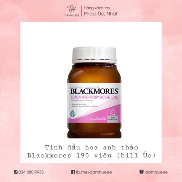 Tinh dầu hoa anh thảo Blackmores 190 viên