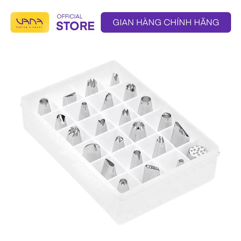 Bộ đui 24 chiếc chất liệu inox trang trí bánh