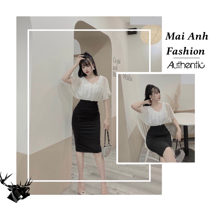 Chân váy bút chì ulzzang, cạp cao, Sét váy áo công sở,chân váy chất vải UMI siêu đẹp,thiết kế đẹp, đường may tỉ mỉ