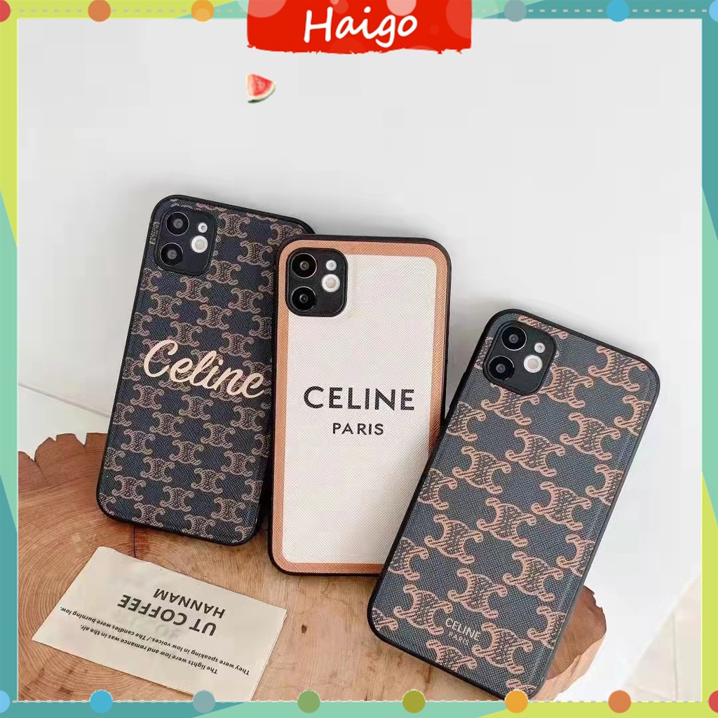 Ốp điện thoại nhựa mềm in logo CELINE cho iPhone15 14 13 12 mini 11 PRO MAX 6/6s 7/8plus SE2 X/XS XR XSMAX #HG3885