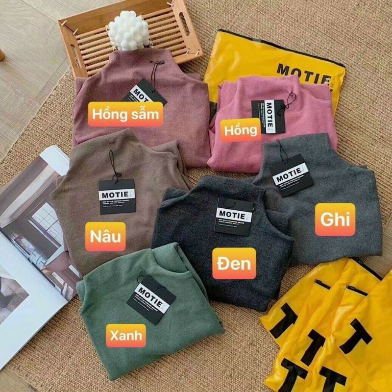 ÁO GIỮ NHIỆT MOTIE CỔ 3 PHÂN SIÊU ĐẸP