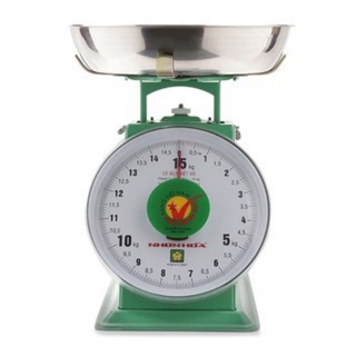 Cân đồng hồ nhơn hòa 15kg- tặng kèm đĩa cân