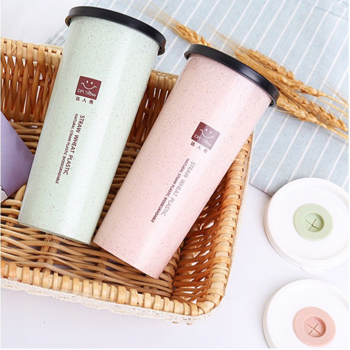 Bình đựng nước Lúa mạch Dr Show 450ml kèm Ống hút