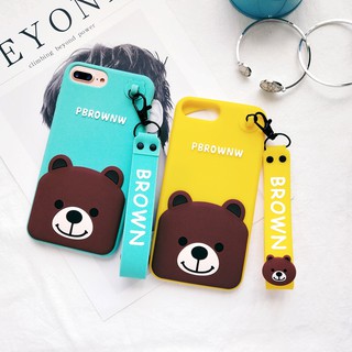 Ốp lưng Brown CỰC DỄ THƯƠNG tặng kèm dây đeo (n19)