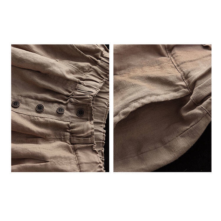 Quần Short cotton linen Trơn Màu Ống Rộng Phong Cách Cổ Điển Mẫu Mới Dễ Phối Đồ Thời Trang Mùa Hè Cho Nữ