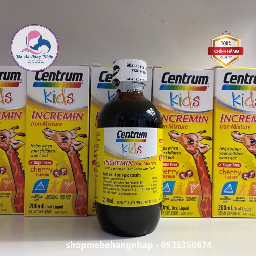 Centrum kids INCREMIN Iron Mixture cho bé 200ml