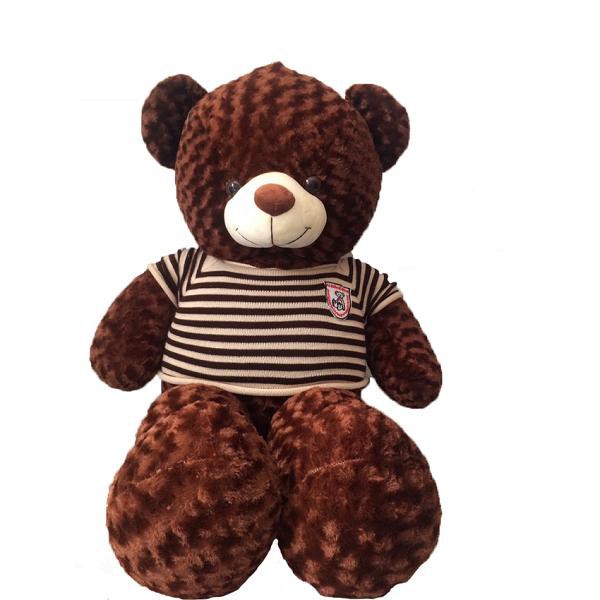 Gấu bông Teddy Cao Cấp khổ vải 80cm Cao 60cm màu Nâu hàng VNXK - Chât Liệu Nhung Mềm mịn - GB20