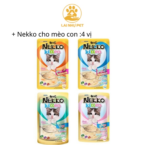 Pate Nekko cho mèo đủ vị- PATE NEKKO Cho mèo con- mèo trưởng thành 21 vị CHÍNH HÃNG Thái Lan- LAI NHỰ PET